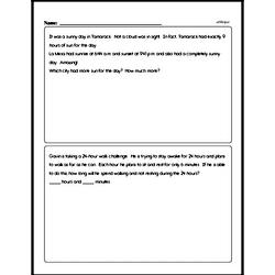 Time Mixed Math PDF Workbook for Fourth Graders