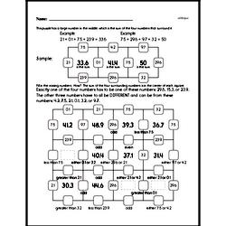Fifth Grade Addition Worksheets - Addition with Decimal Numbers Worksheet #4
