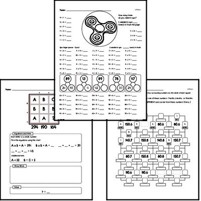 Addition - Two-Digit Addition Workbook (all teacher worksheets - large PDF)