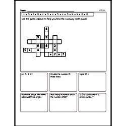 Addition Math Puzzle - Fill in the missing numbers to complete the addition puzzle.