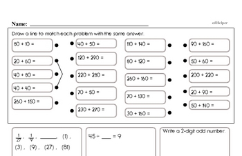 Addition Mixed Math PDF Workbook for Fifth Graders
