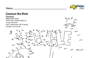 Challenging Dot to Dots with Number Patterns for Earth Day