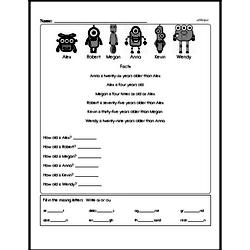 Fifth Grade Data Worksheets - Data Word Problems Worksheet #1
