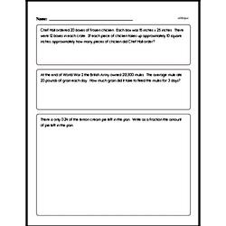 Fifth Grade Division Worksheets - Division with Remainders Worksheet #1