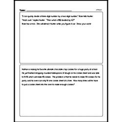 Division - Division with Two-Digit Divisors Mixed Math PDF Workbook for Fifth Graders