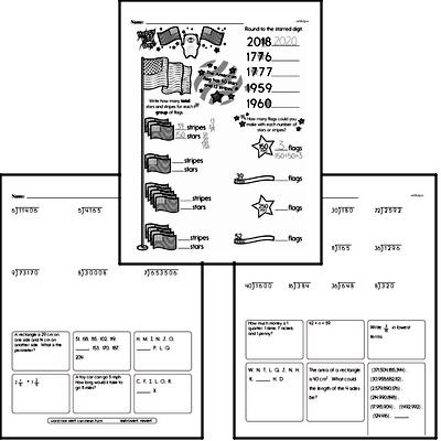 Division - Division without Remainders Mixed Math PDF Workbook for Fifth Graders