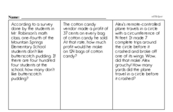 Fifth Grade Division Worksheets Worksheet #3