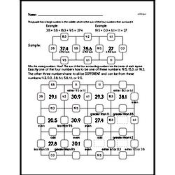 Math Skills and Problems Square Math Puzzle