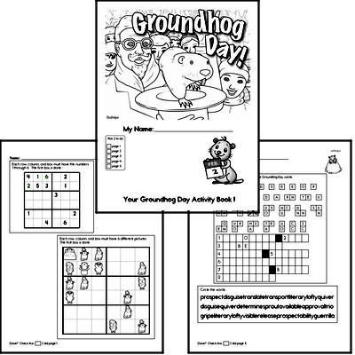 Fifth Grade Groundhog Day Worksheets Activity Book (more challenging)