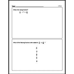 Fractions - Addition and Subtraction of Mixed Numbers Mixed Math PDF Workbook for Fifth Graders