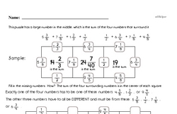 Fifth Grade Fractions Worksheets - Addition and Subtraction of Mixed Numbers Worksheet #1