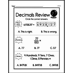 Fractions - Decimal Fractions Workbook (all teacher worksheets - large PDF)