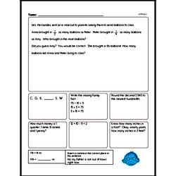 Fractions - Division with Unit Fractions Mixed Math PDF Workbook for Fifth Graders