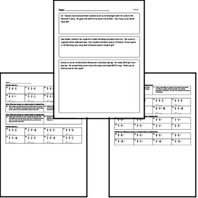 Fractions - Multiplying Fractions Workbook (all teacher worksheets - large PDF)