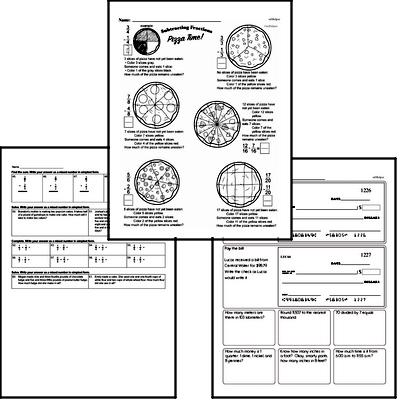 Fractions - Subtracting Fractions Workbook (all teacher worksheets - large PDF)