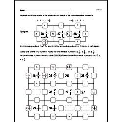 Adding and Subtracting Fractions Enrichment Challenge Math Puzzle (easier)