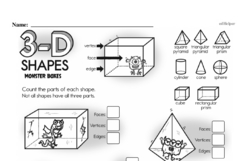 Fifth Grade Geometry Worksheets - 3D Shapes Worksheet #3