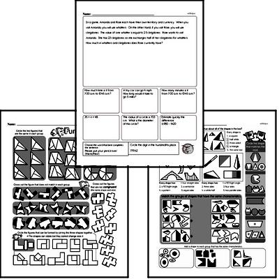 Geometry - Properties of Geometric Shapes Workbook (all teacher worksheets - large PDF)
