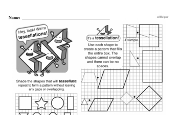 Geometry - Scaling Shapes Mixed Math PDF Workbook for Fifth Graders