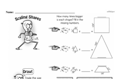 Fifth Grade Geometry Worksheets - Scaling Shapes Worksheet #5