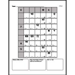 Fifth Grade Math Challenges Worksheets - Puzzles and Brain Teasers Worksheet #1