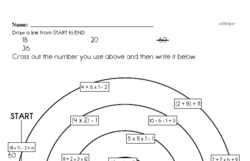 Fifth Grade Math Challenges Worksheets - Puzzles and Brain Teasers Worksheet #3
