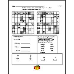 Fifth Grade Math Challenges Worksheets - Puzzles and Brain Teasers Worksheet #7