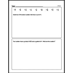 Fifth Grade Math Challenges Worksheets - Puzzles and Brain Teasers Worksheet #11