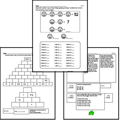 free fifth grade math minutes pdf worksheets edhelpercom
