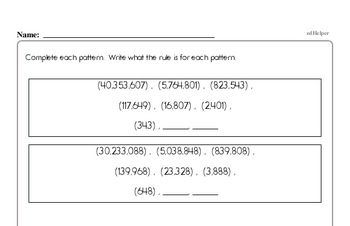 Free Fifth Grade Math Minutes PDF Worksheets | edHelper.com