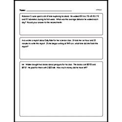 Fifth Grade Math Word Problems Worksheets - Mixed Operations Math Word Problems Worksheet #2