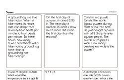 Free 5.MD.A.1 Common Core PDF Math Worksheets Worksheet #4