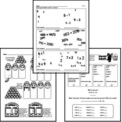 Multiplication - One-Digit Multiplication Workbook (all teacher worksheets - large PDF)