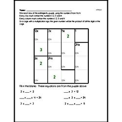 Multiplication Math Logic Puzzle
