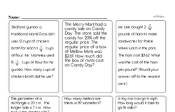 Fifth Grade Number Sense Worksheets - Converting Numerical Expressions