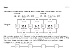 Number Sense - Decimal Numbers Workbook (all teacher worksheets - large PDF)