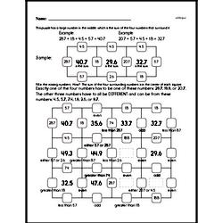 Fifth Grade Number Sense Worksheets - Decimal Numbers Worksheet #1