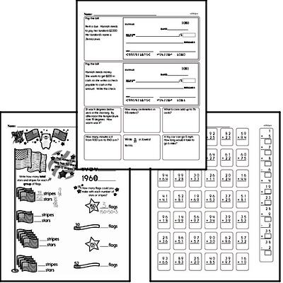 Number Sense - Multi-Digit Numbers Mixed Math PDF Workbook for Fifth Graders