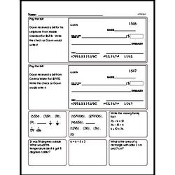 Fifth Grade Number Sense Worksheets - Multi-Digit Numbers Worksheet #1