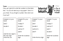 Fifth Grade Number Sense Worksheets - Solving Basic Algebraic Equations Worksheet #1