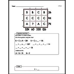 Fifth Grade Number Sense Worksheets - Understanding Expressions and Equations Worksheet #5
