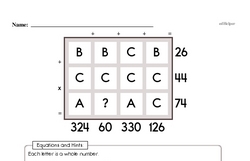 Fifth Grade Number Sense Worksheets - Understanding Expressions and Equations Worksheet #5