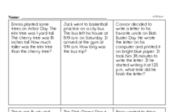 Fifth Grade Number Sense Worksheets - Understanding Expressions and Equations Worksheet #6