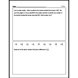 Fifth Grade Number Sense Worksheets Worksheet #5
