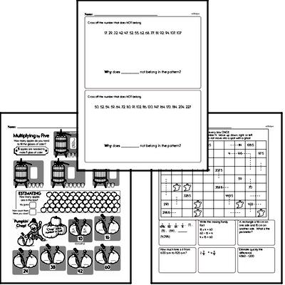 Patterns - Number Patterns Workbook (all teacher worksheets - large PDF)