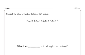 Pattern Math Problems Book - What doesn't belong?