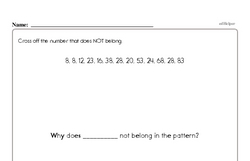Pattern Worksheets - Free Printable Math PDFs Worksheet #99