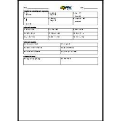 Free Fifth Grade Prealgebra PDF Worksheets | edHelper.com