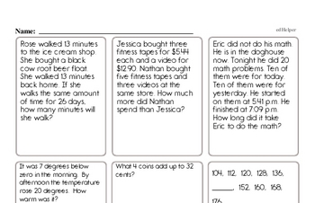 Fifth Grade Word Problems Challenge Book