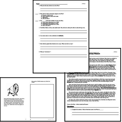 Fifth Grade Black History Reading and Writing Workbook